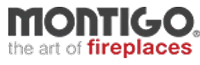 Montigo, The Art of Fireplaces logo.