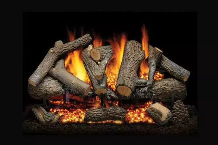 Timber wood burning.
