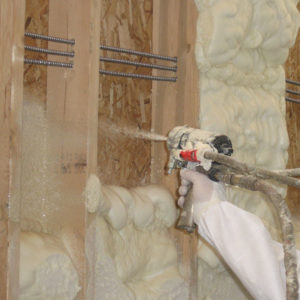 Spray foam insulation.