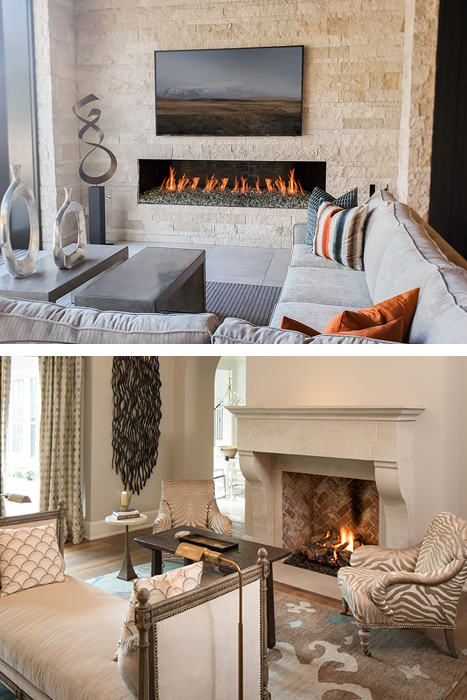 Residential fireplaces.