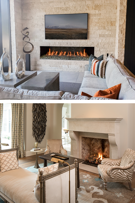 Residential fireplaces.